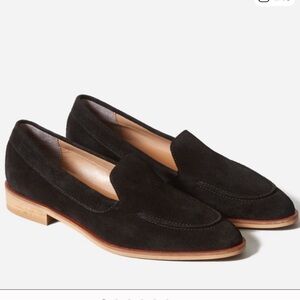EVERLANE Pointed Black Suede Flats